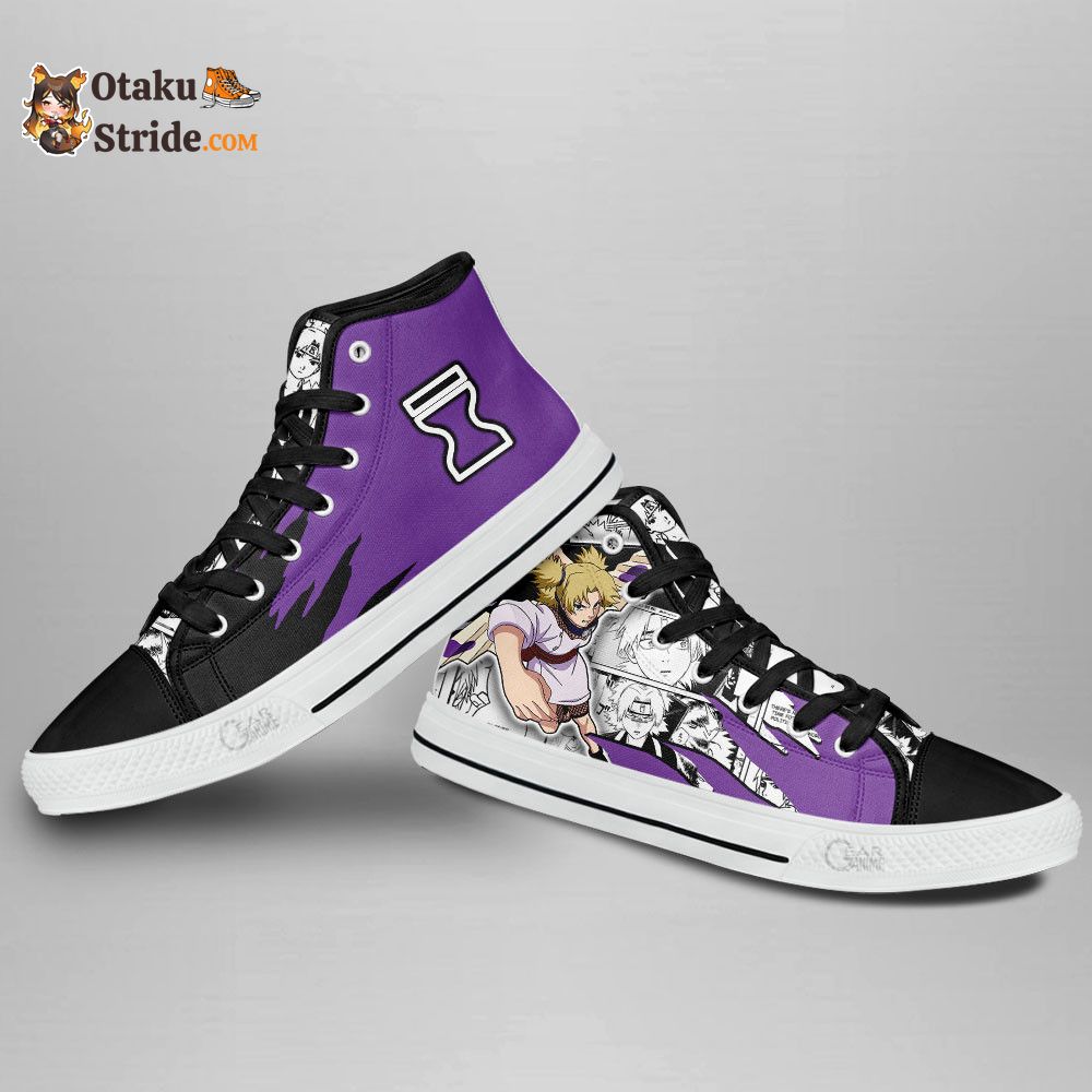 Temari High Top Shoes with Naruto Manga Mix Design