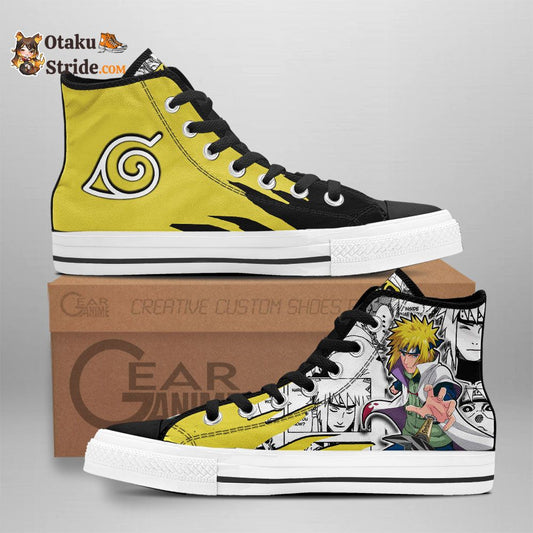 Custom Anime Sneakers Featuring Minato Namikaze from Naruto