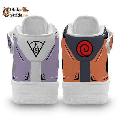 Hinata Hyuga & Nrt Uzumaki Anime Sneakers – Custom Printed Mid Air Shoes