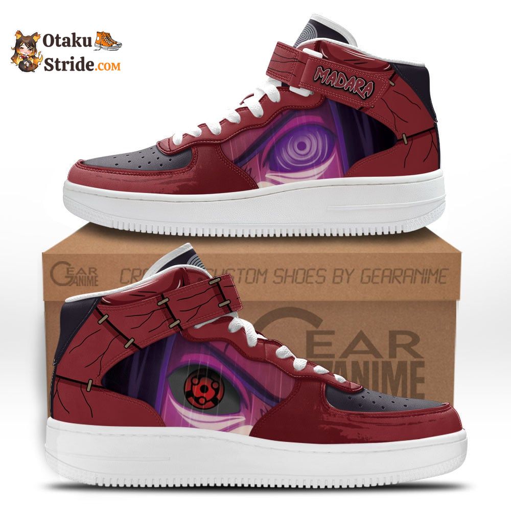 Madara Rinnegan and Sharingan Sneakers Air Mid – Naruto Sneakers