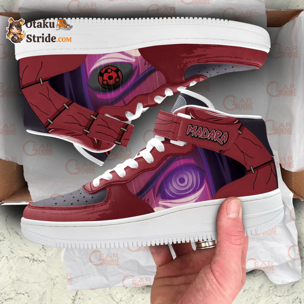 Madara Rinnegan and Sharingan Sneakers Air Mid – Naruto Sneakers