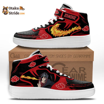 Itachi Uchiha Katon Sneakers – Custom Anime Shoes for Naruto Fans