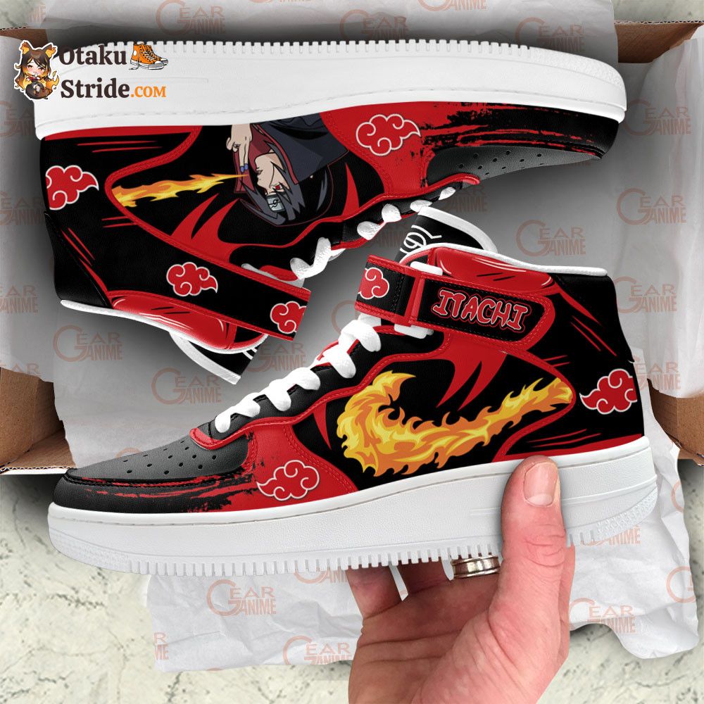 Itachi Uchiha Katon Sneakers – Custom Anime Shoes for Naruto Fans