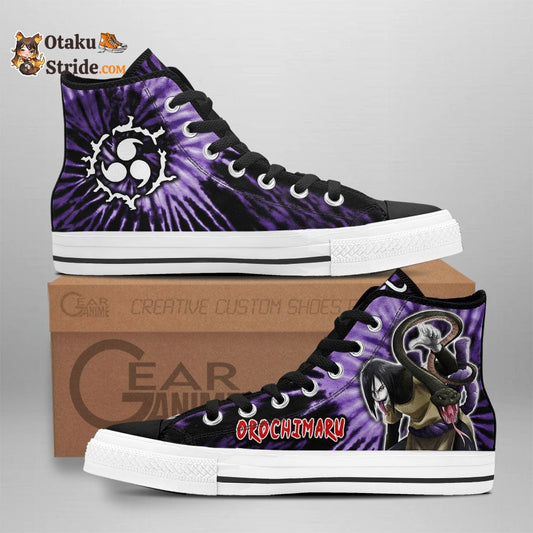 Custom Orochimaru High Top Sneakers – Naruto Tie Dye Anime Shoes