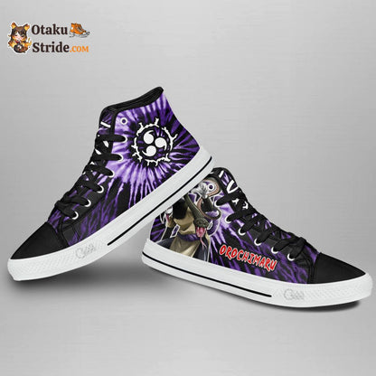 Custom Orochimaru High Top Sneakers – Naruto Tie Dye Anime Shoes