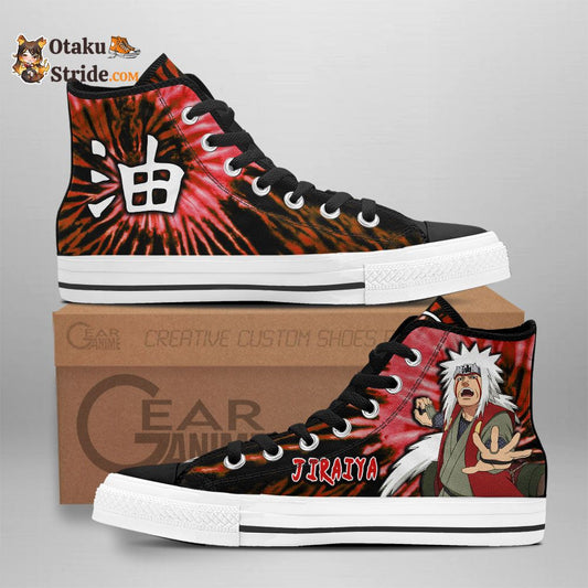 Custom Jiraiya Anime High Top Sneakers – Naruto Tie Dye Shoes