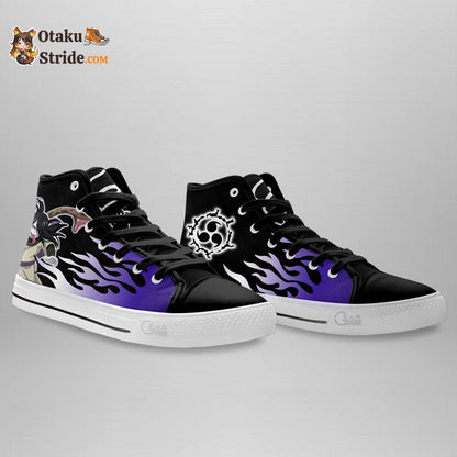 Custom Orochimaru High Top Sneakers with Flame Design – Naruto Anime Shoes