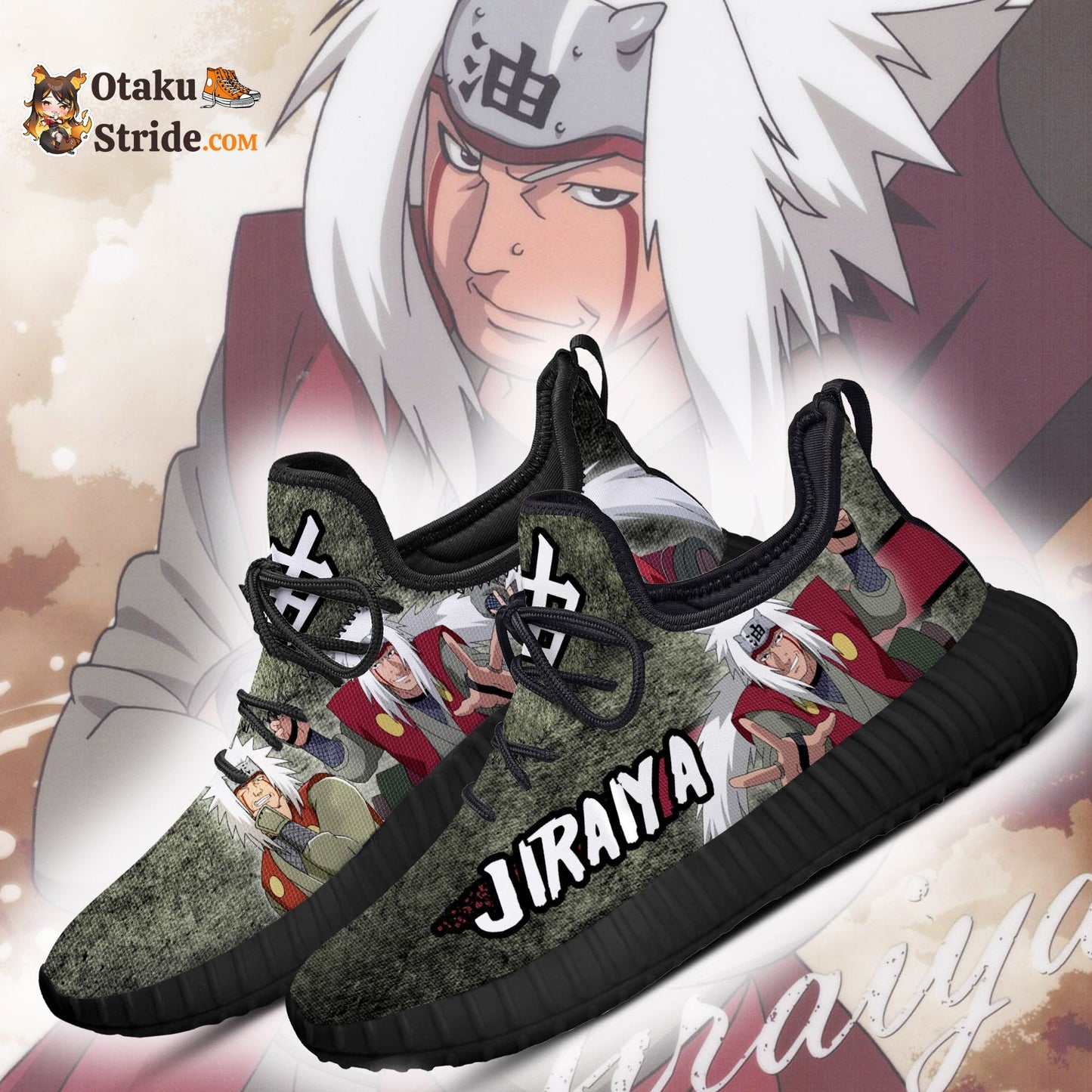 Custom Jiraiya Anime Sneakers – Naruto Fan Gifts and Collectibles