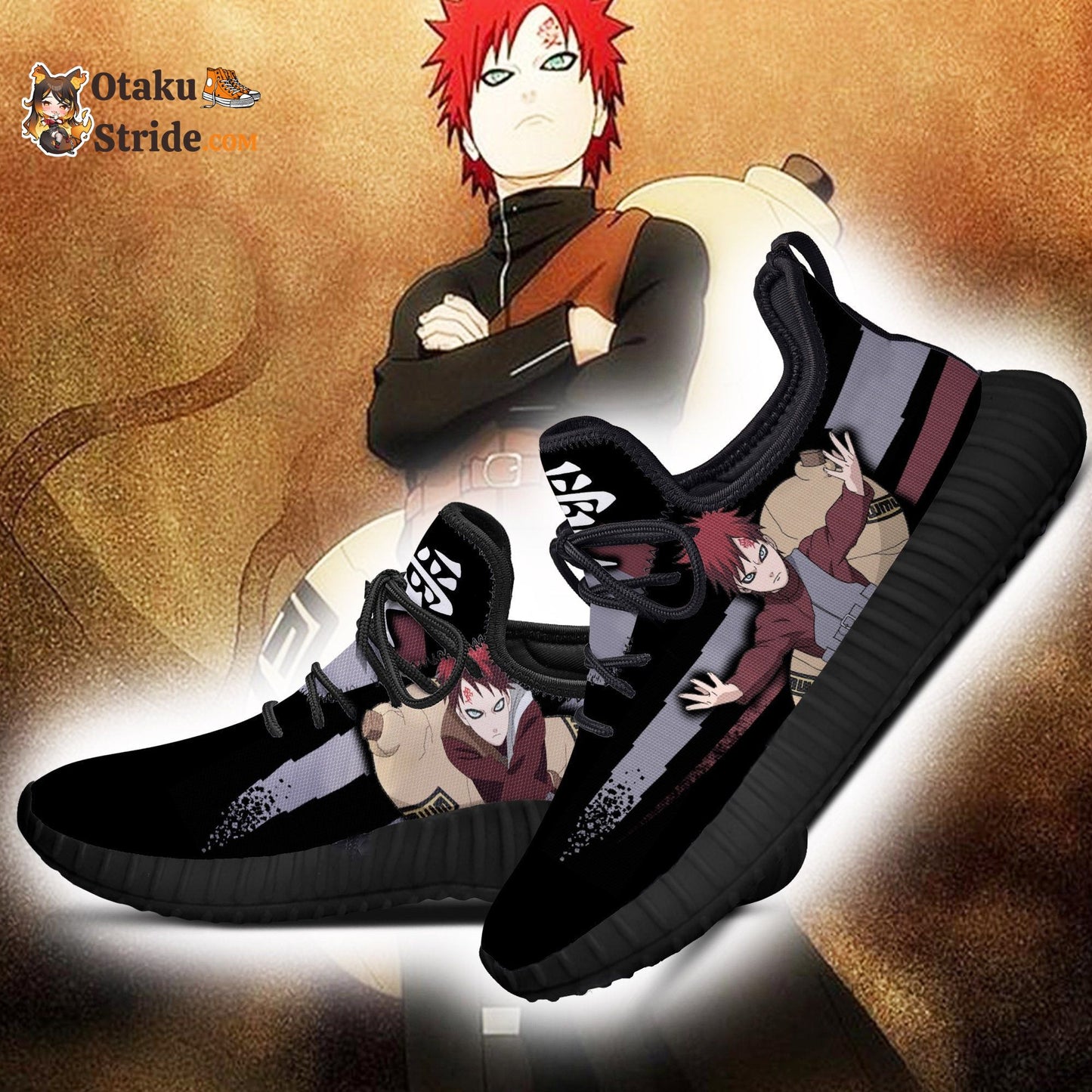 Custom Gaara Jutsu Reze Anime Shoes – Naruto Fan Gift Idea TT03