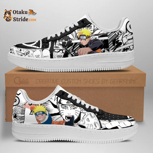 Custom Uzumaki Nrt Air Sneakers – Mixed Anime Manga Shoes for Naruto Fans