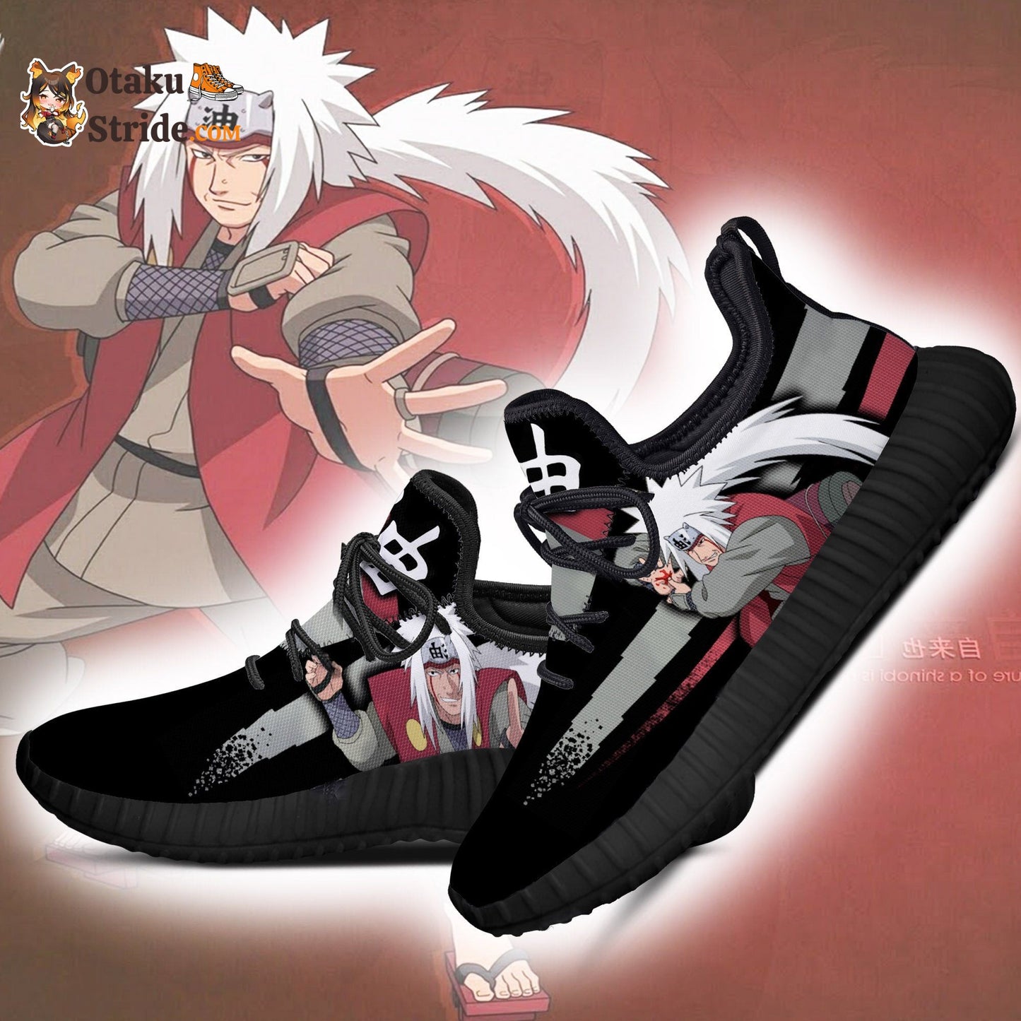 Custom Jiraiya Anime Sneakers – Perfect Gift for Naruto Fans