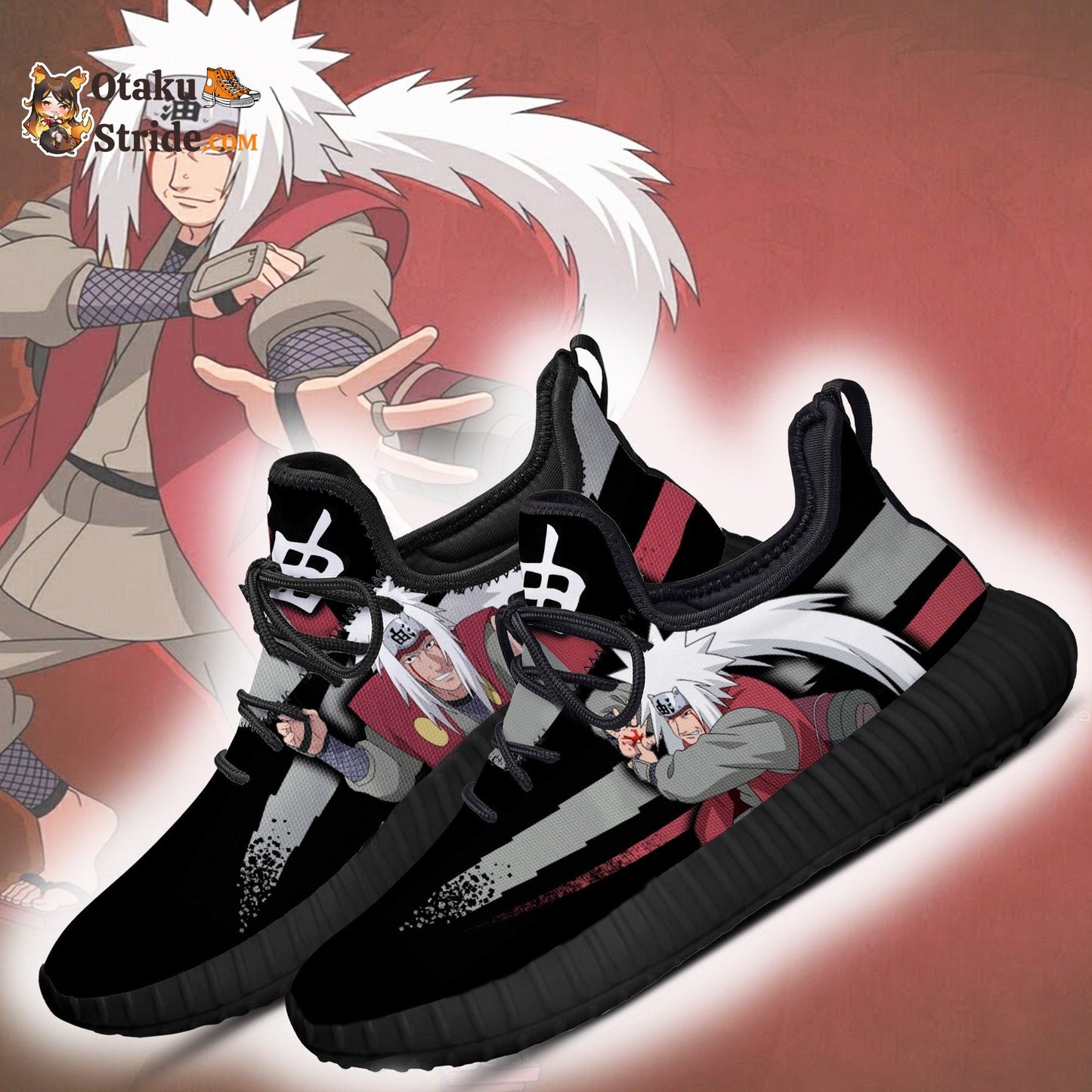 Custom Jiraiya Anime Sneakers – Perfect Gift for Naruto Fans