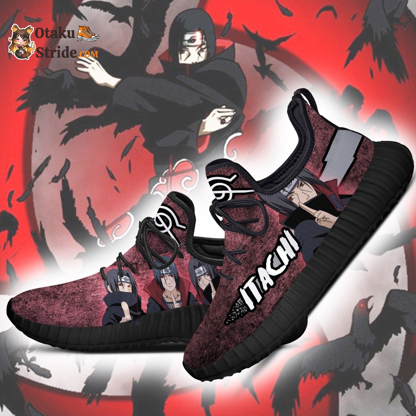 Itachi Custom Printed Footwear – Naruto Fan Gift Idea