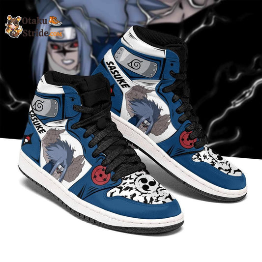 Sasuke Shoes with Cursed Seal of Heaven Power – Custom Naruto Sneakers