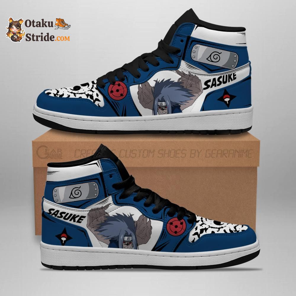 Sasuke Shoes with Cursed Seal of Heaven Power – Custom Naruto Sneakers