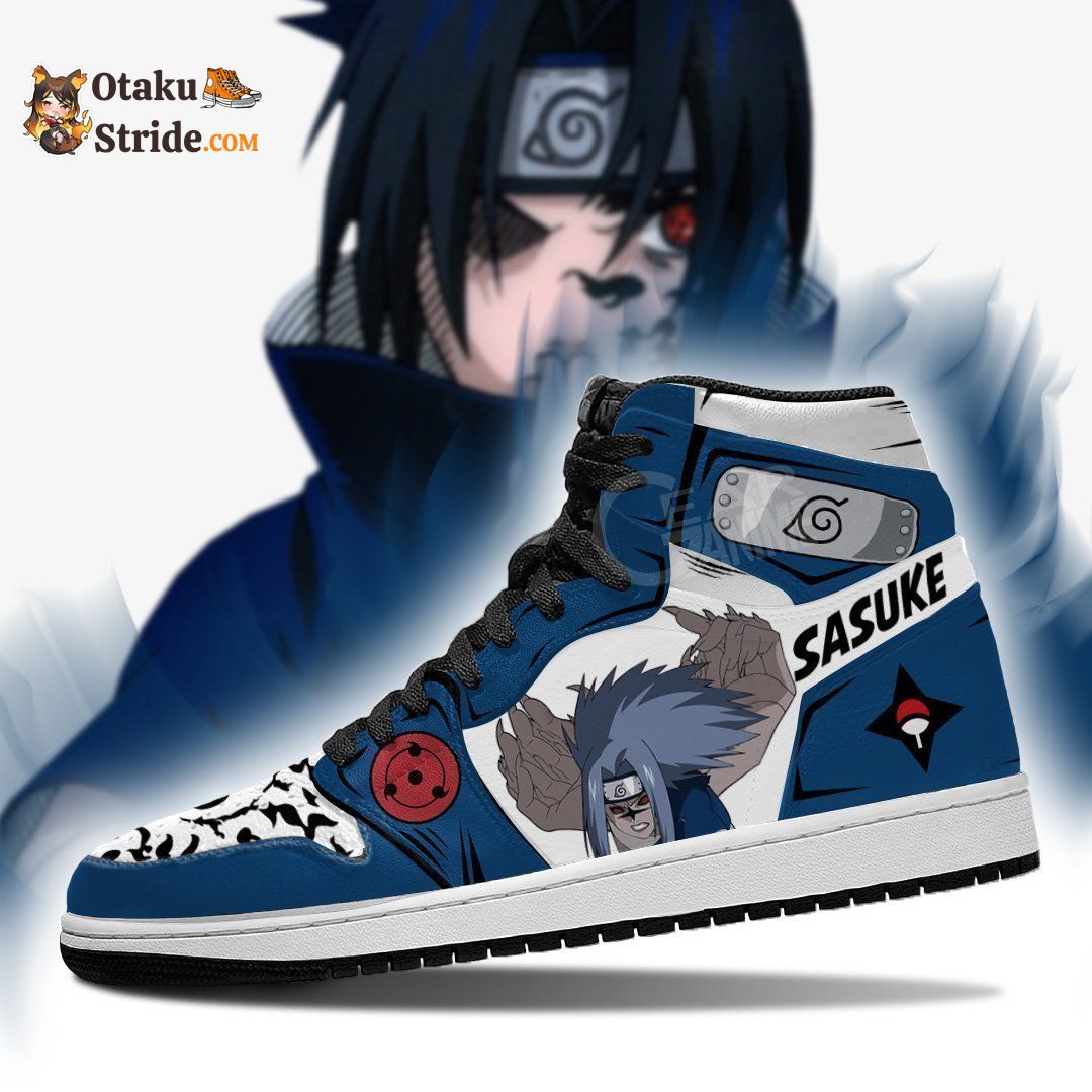 Sasuke Shoes with Cursed Seal of Heaven Power – Custom Naruto Sneakers