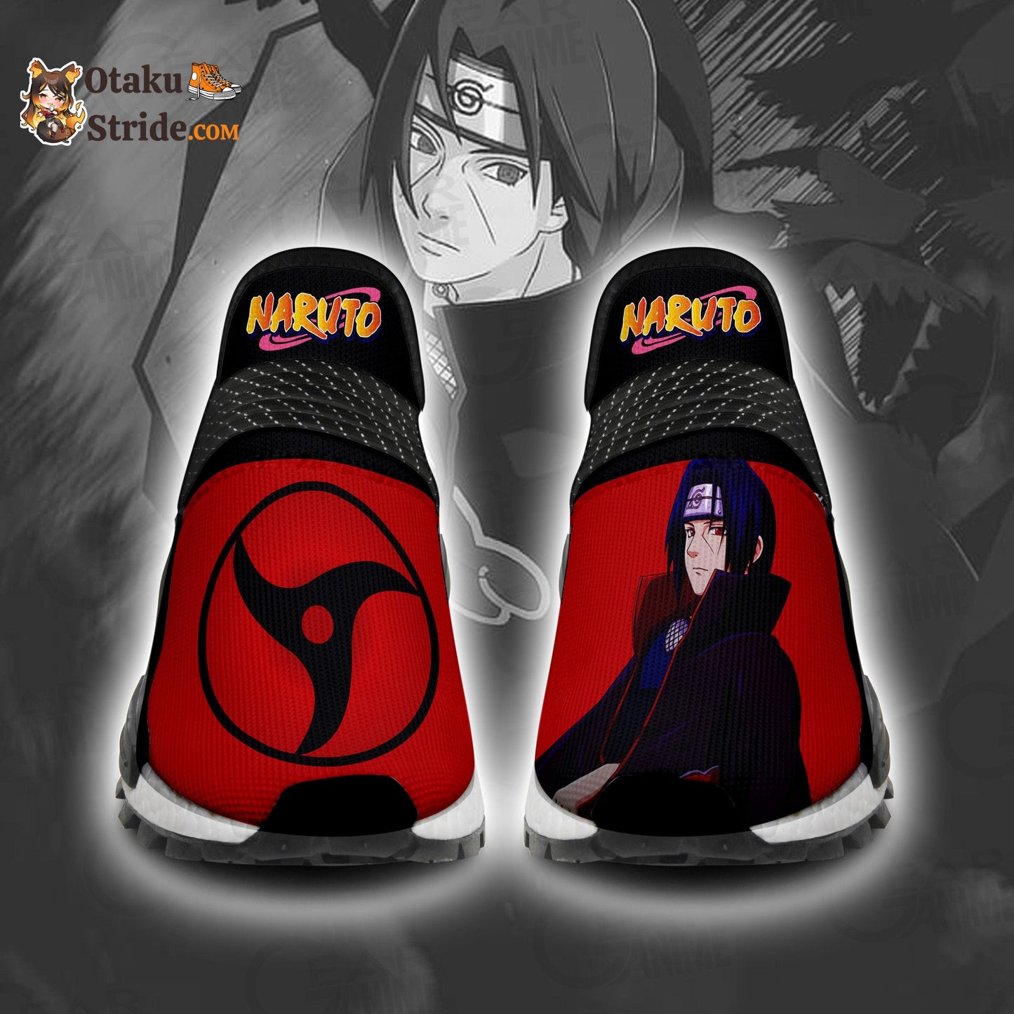 Custom Anime Shoes Featuring Uchiha Itachi – Naruto Inspired Design PT11