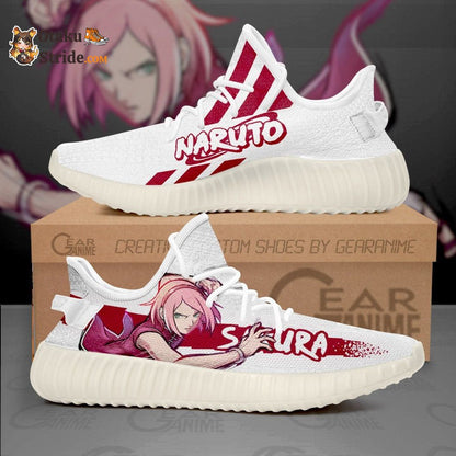 Custom Anime Sneakers Featuring Sakura Haruno – Naruto Inspired Shoes