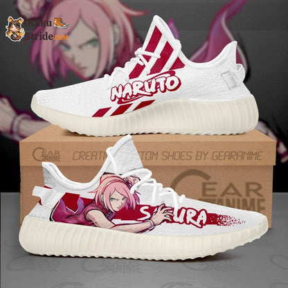 Custom Anime Sneakers Featuring Sakura Haruno – Naruto Inspired Shoes