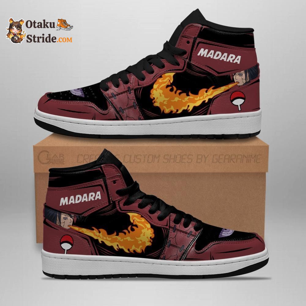 Madara Jutsu Fire Release Sneakers – Naruto Shoes for Fans!