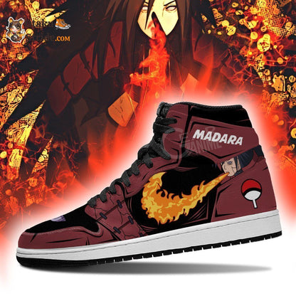 Madara Jutsu Fire Release Sneakers – Naruto Shoes for Fans!