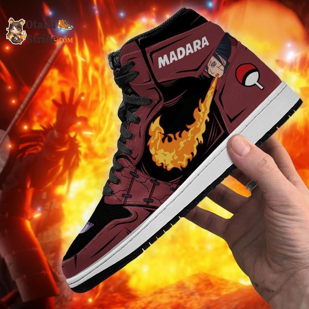 Madara Jutsu Fire Release Sneakers – Naruto Shoes for Fans!