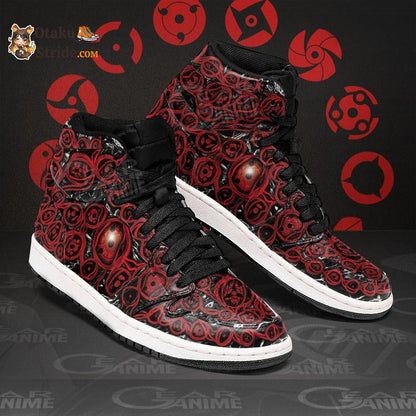 Custom Anime Sneakers with Sharingan Eyes – Naruto Shoes for Fans