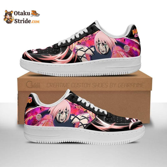 Custom Sakura Haruno Anime Leather Sneakers – Naruto Shoes