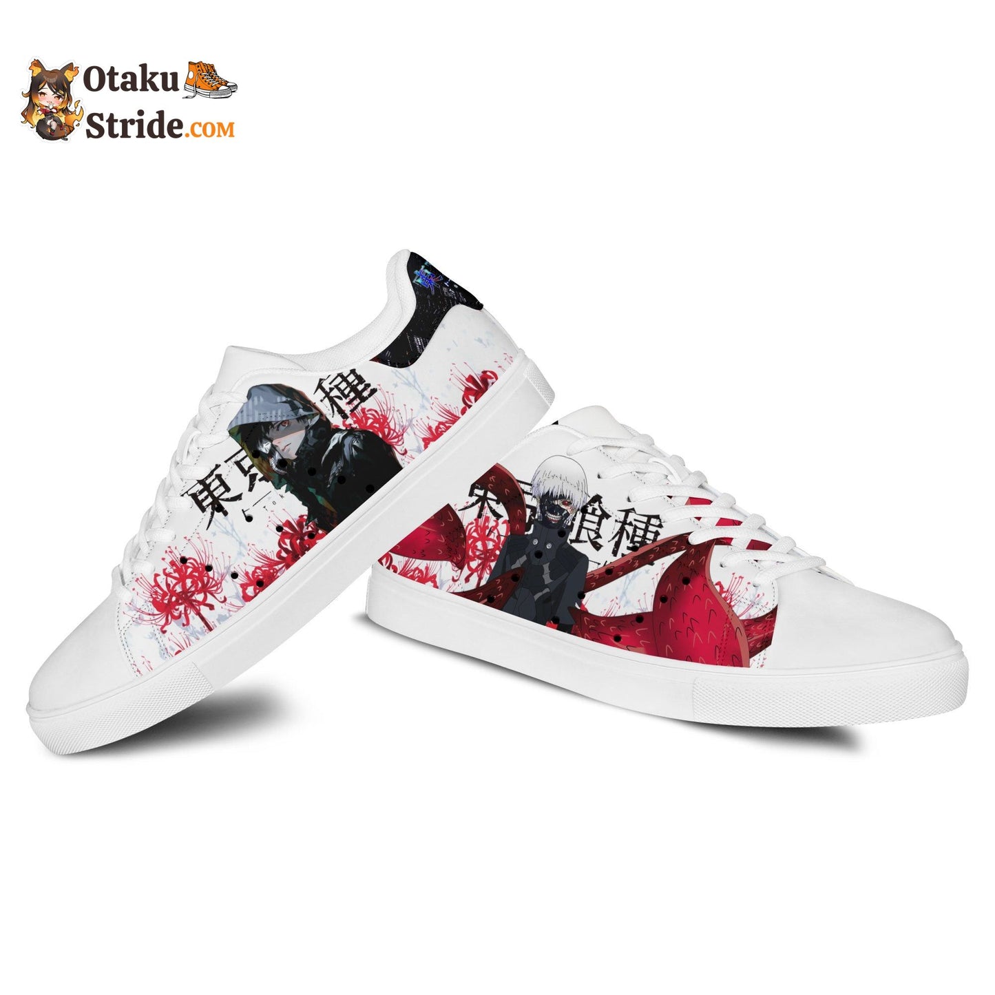 Kaneki Ken Skate Sneakers Custom Anime Tokyo Ghoul Shoes