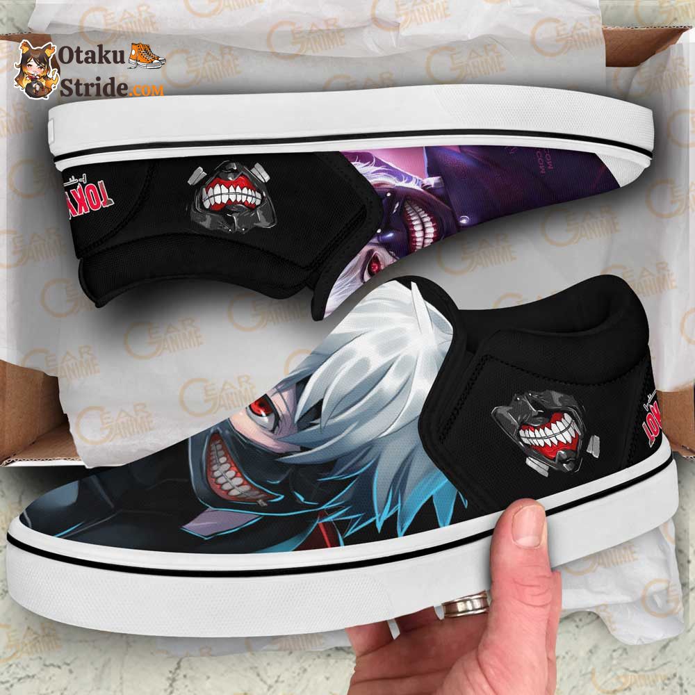 Ken Kaneki Sneakers Custom Anime Tokyo Ghoul Slip On Shoes