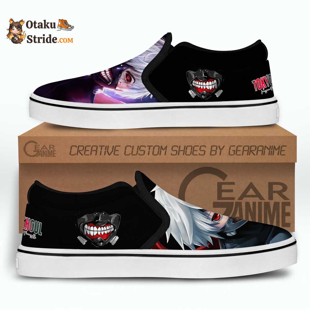 Ken Kaneki Sneakers Custom Anime Tokyo Ghoul Slip On Shoes