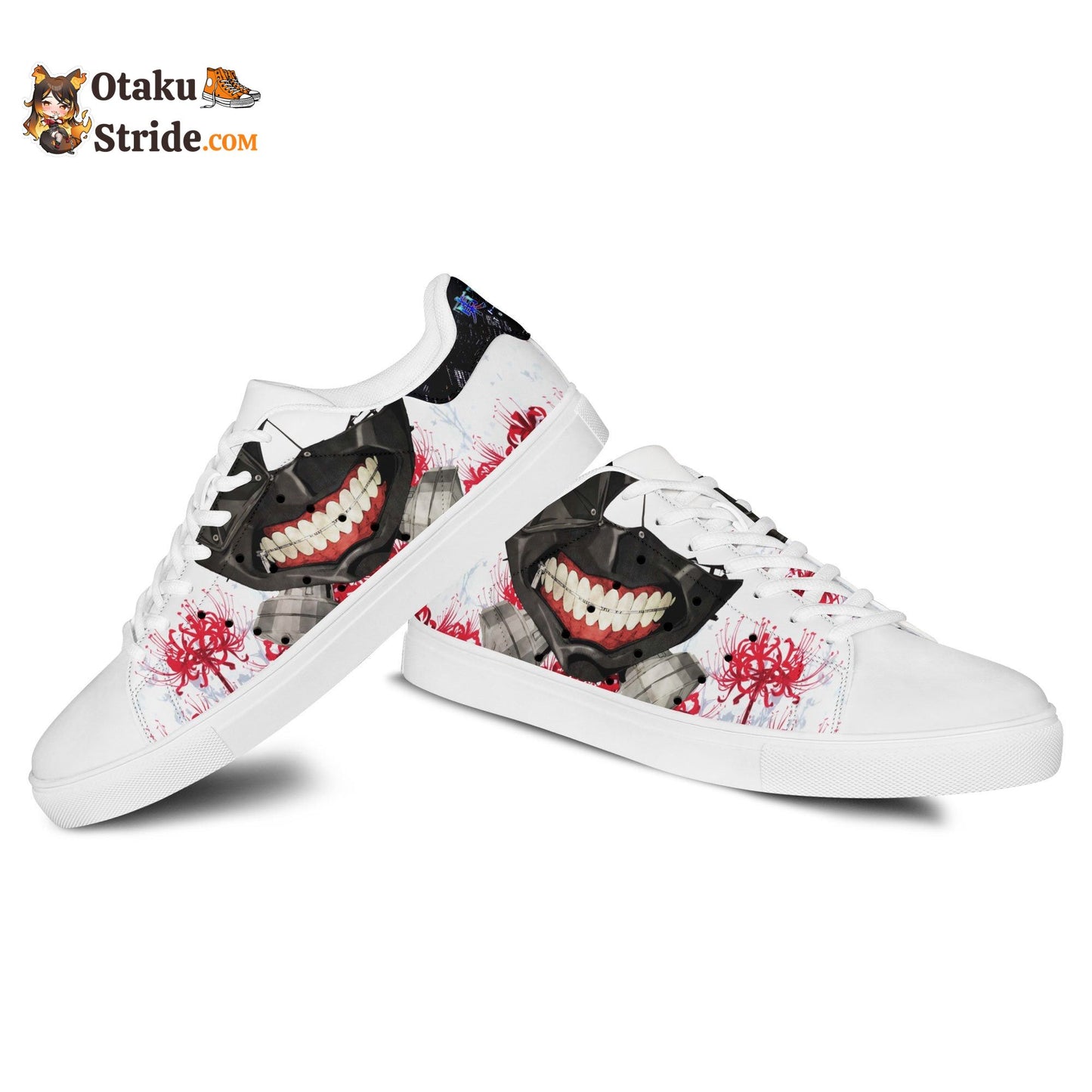 Kaneki Ken Mask Skate Sneakers Custom Anime Tokyo Ghoul Shoes