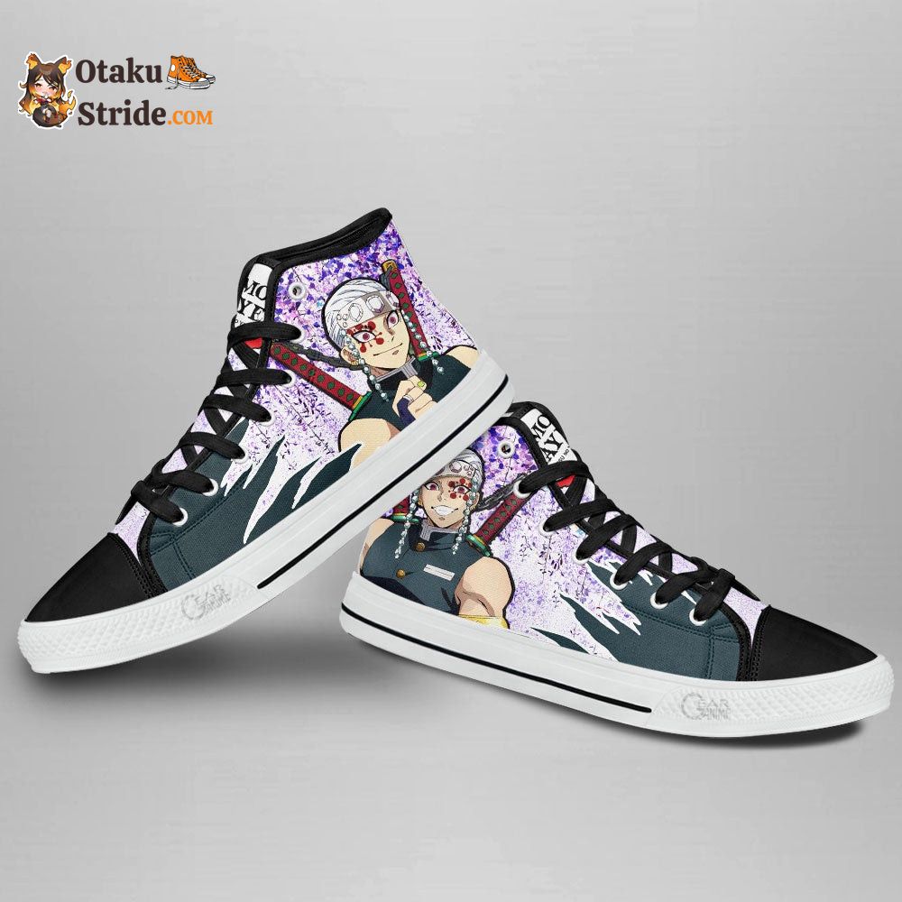 Tengen Uzui High Top Shoes Custom Anime Wisteria Sneakers