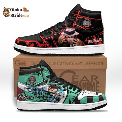 Tanjiro and Muzan Sneakers Custom Anime Shoes