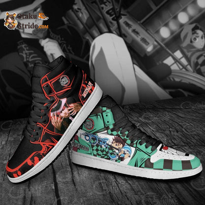 Tanjiro and Muzan Sneakers Custom Anime Shoes