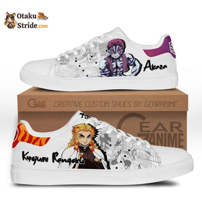 Akaza and Rengoku Skate Sneakers Custom Anime Shoes