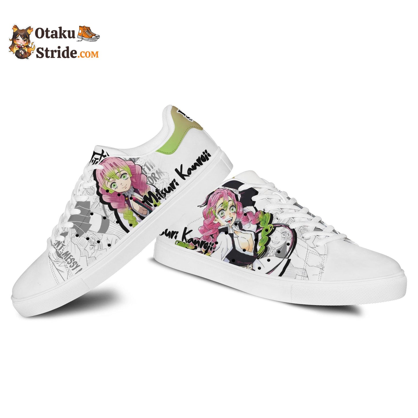 Mitsuri Kanroji Skate Sneakers Custom Anime Shoes