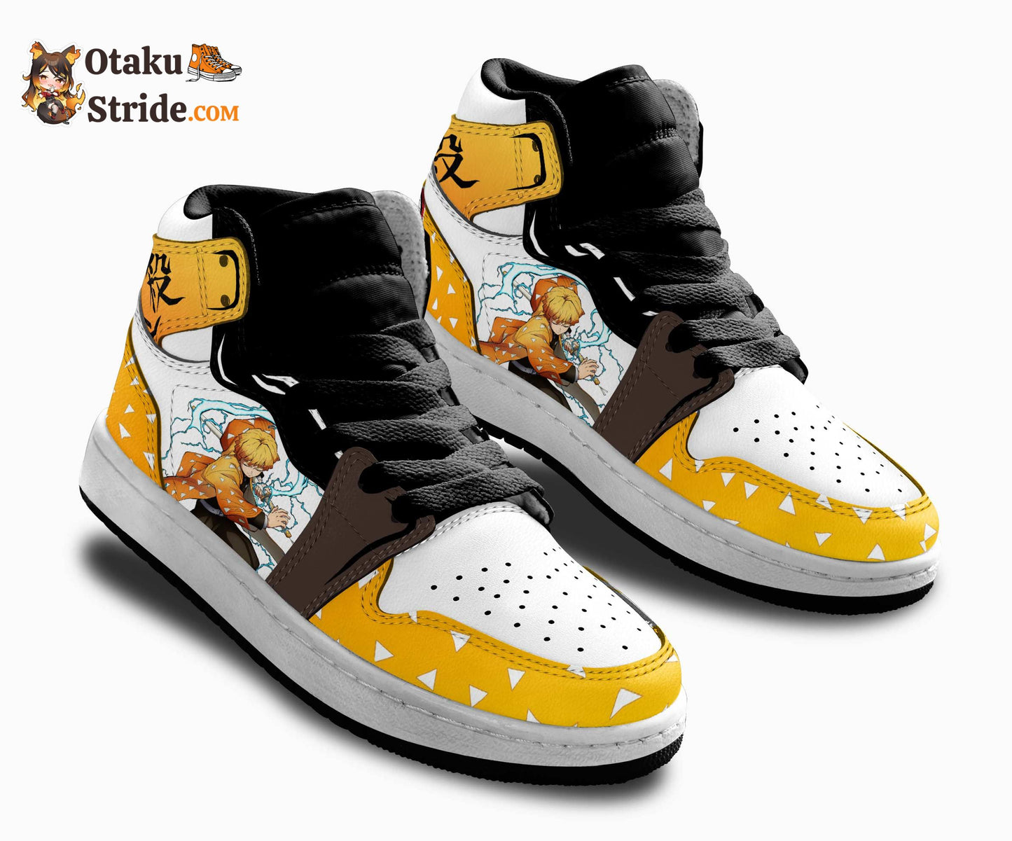 Zenitsu Agatsuma Kids Sneakers Custom Anime Shoes For Kids