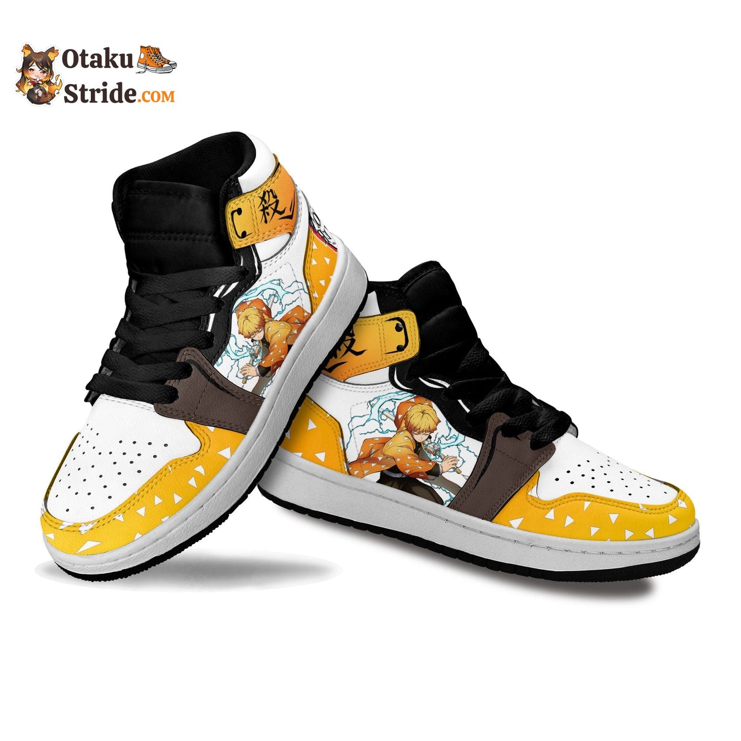 Zenitsu Agatsuma Kids Sneakers Custom Anime Shoes For Kids