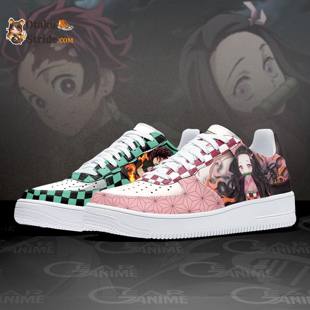 Tanjiro and Nezuko Sneakers Custom Anime Shoes