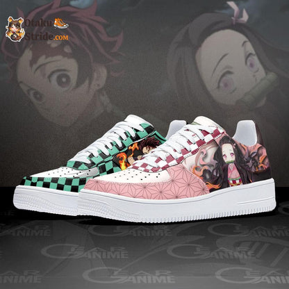 Tanjiro and Nezuko Sneakers Custom Anime Shoes