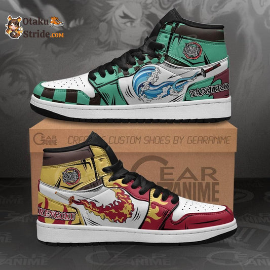 Kamado Tanjro and Rengoku J1 Sneakers Anime MN22