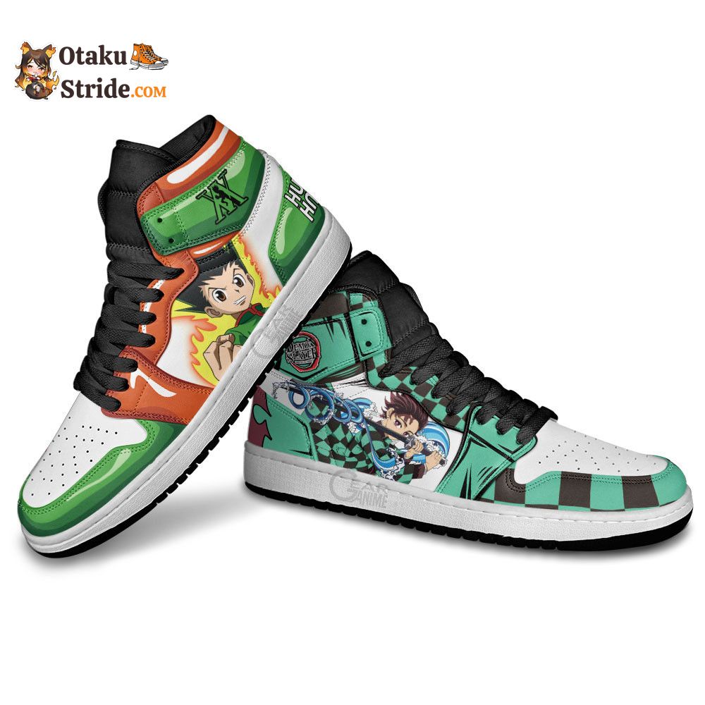 Kamado Tanjro and Gon Freecss J1 Sneakers Anime MN30