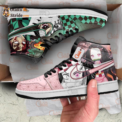 Tanjiro and Nezuko J1 Sneakers Demon Slayer Anime Shoes