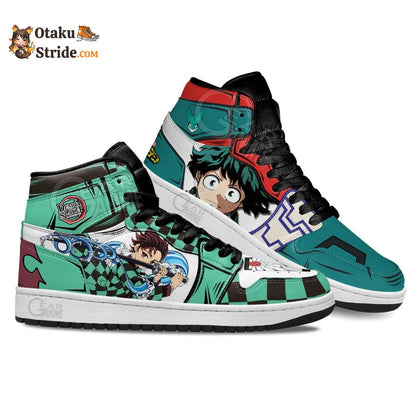 Kamado Tanjro and Izuku Midoriya J1 Sneakers Anime MN30