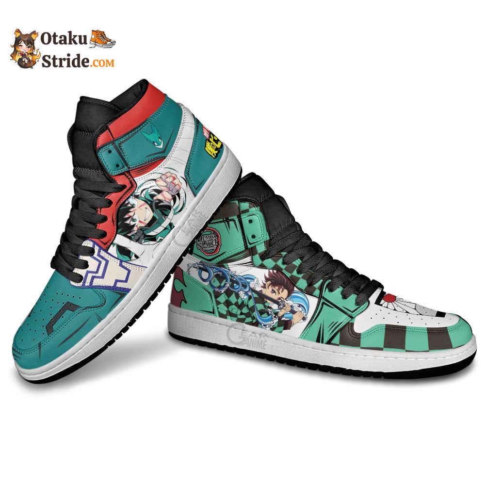 Kamado Tanjro and Izuku Midoriya J1 Sneakers Anime MN30