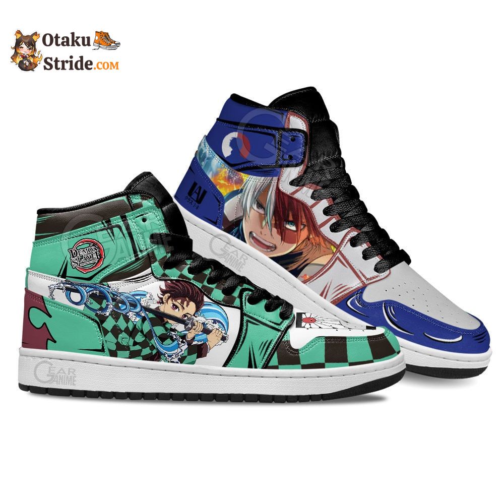 Kamado Tanjro and Shoto Todoroki J1 Sneakers Anime MN30