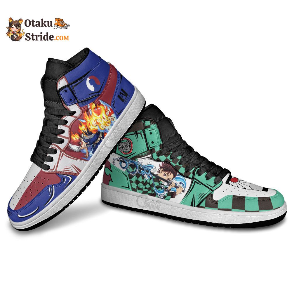 Kamado Tanjro and Shoto Todoroki J1 Sneakers Anime MN30