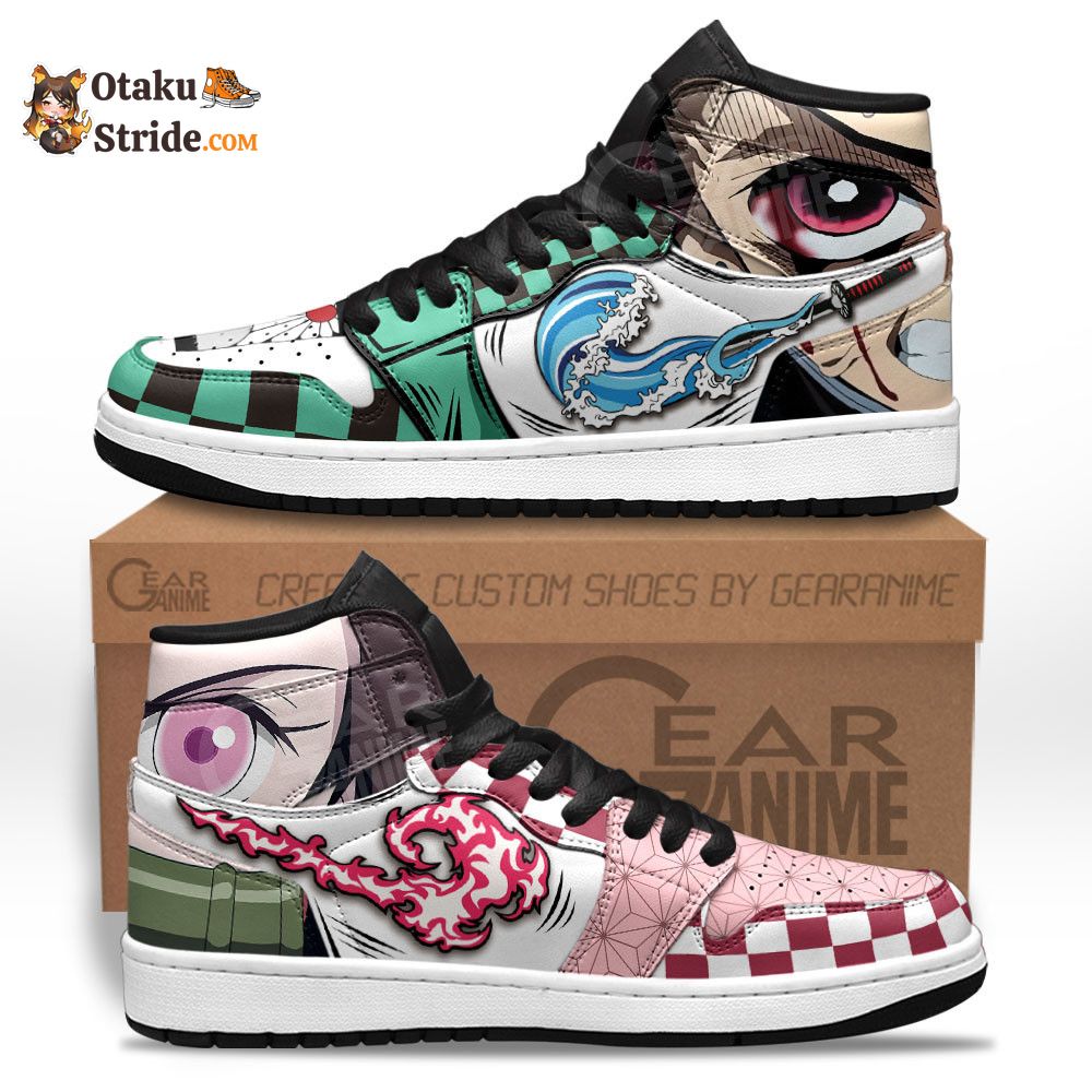 Tanjro and Nezuko Kamado J1 Sneakers Custom Anime MN13