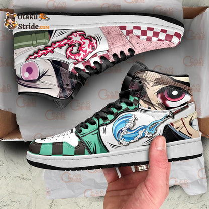 Tanjro and Nezuko Kamado J1 Sneakers Custom Anime MN13